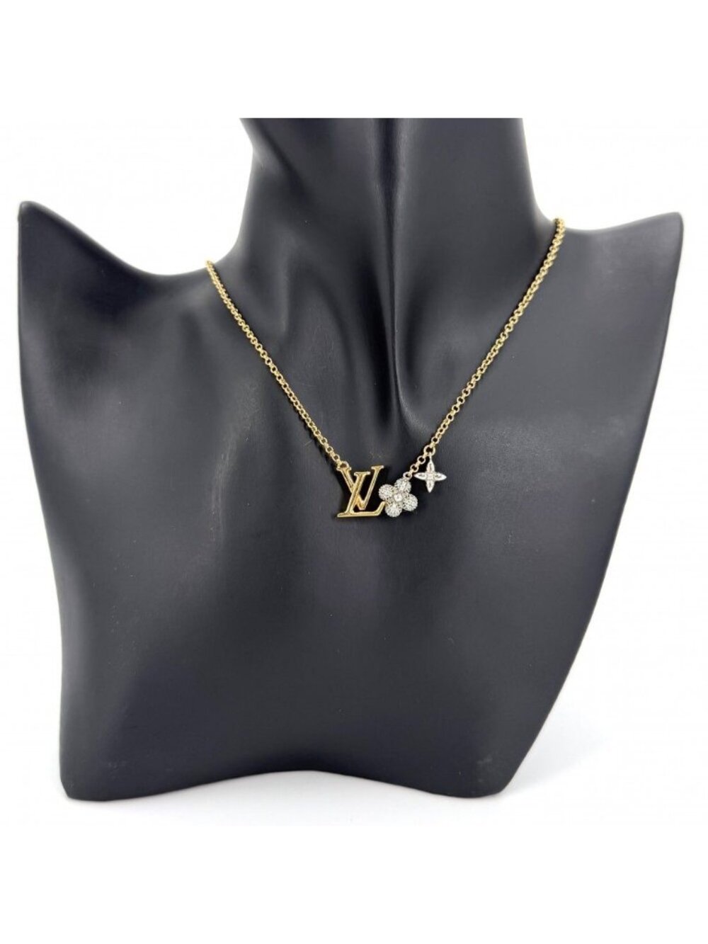 Louis Vuitton Necklace LV Glam Pandant Pendant with Adjustable Star Gold Silver - Picture 3 of 8